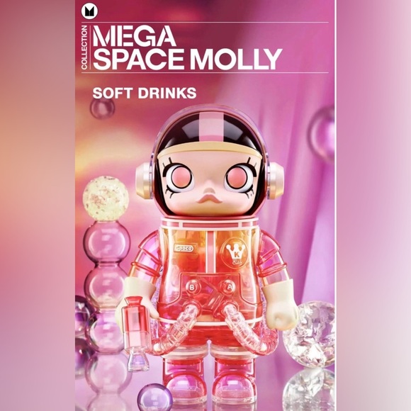 2022 Mega Space Molly 400% - Soda Drinks Series - Pink Lady